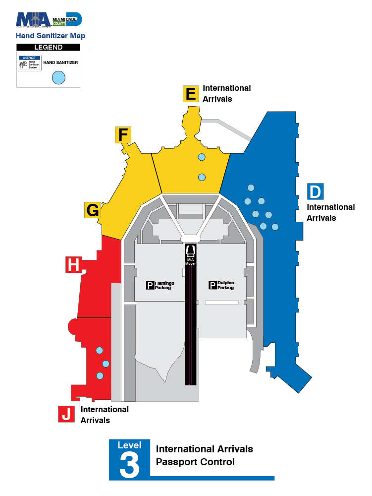 Hand Sanitizing Stations Level 3 - International Arrivals